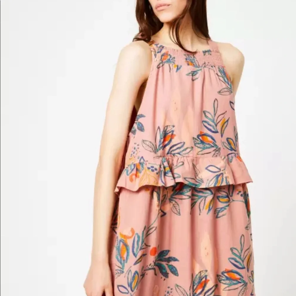 Free People Coral Anita Floral Summer Maxi - Picture 7 of 9